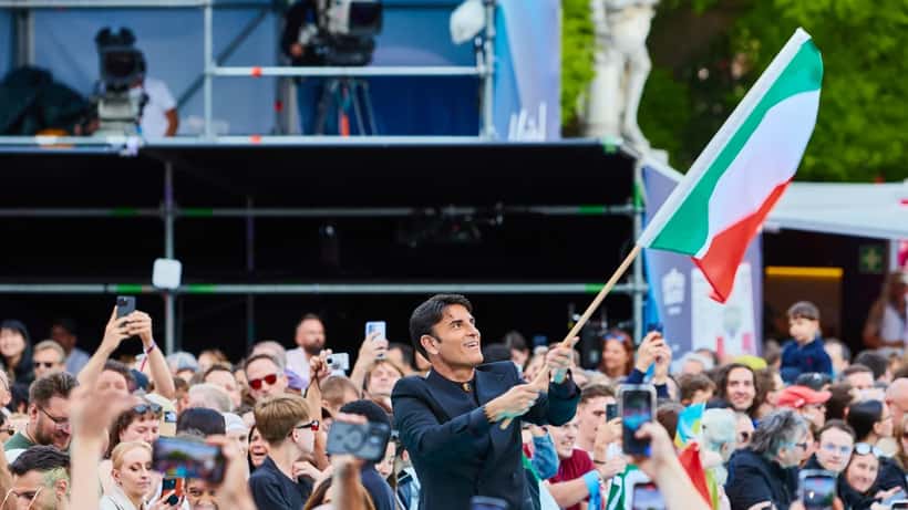 Sal da Vinci Eurovision 2026 Turquoise Carpet -tapahtumassa Wienissä