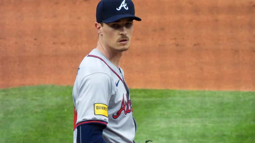 Atlanta Braves pitcher Max Fried winding up on the mound during a 2024 game