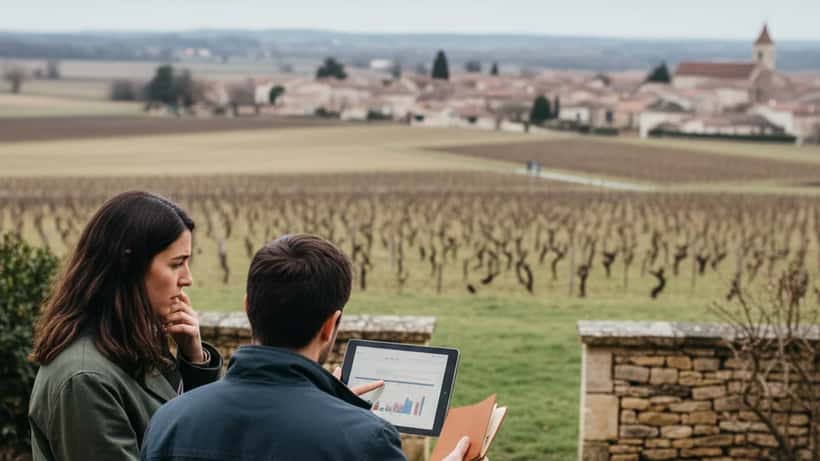 Femme française examinant des statistiques financières INSEE sur son ordinateur