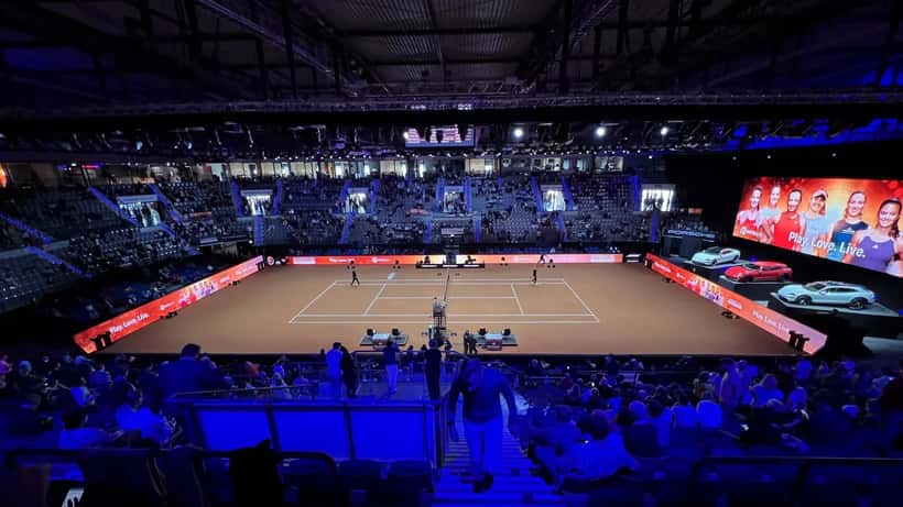 Porsche Arena di Stoccarda durante il Porsche Tennis Grand Prix, sede della finale WTA 2026