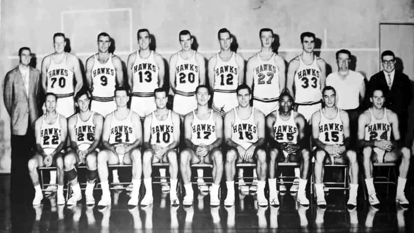 1958 St. Louis Hawks NBA championship team featuring Bob Pettit