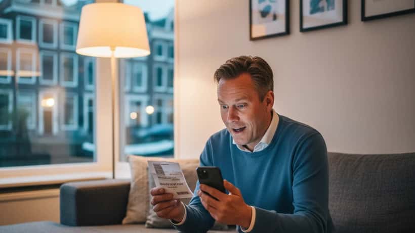 Nederlandse man verrast door loterij jackpot in zijn woonkamer, Amsterdam