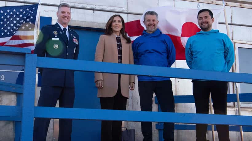 Kong Frederik X ved Pituffik Space Base i Grønland under officielt besøg 2024