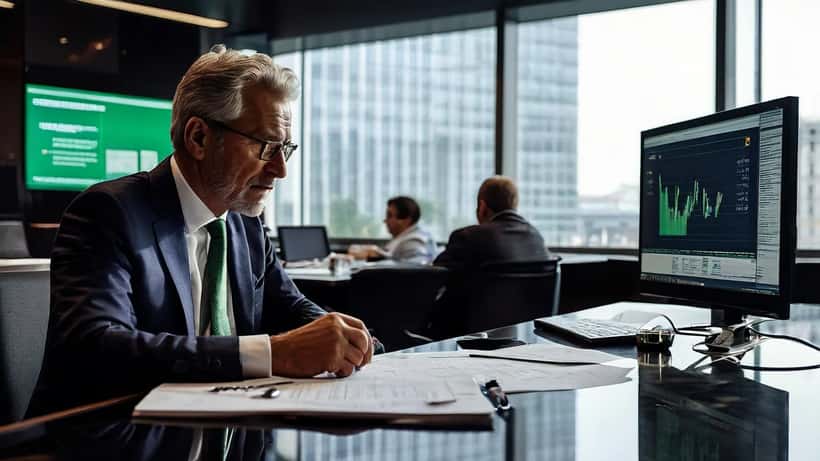 Österreichischer Finanzexperte prüft IPO-Unterlagen in Wiener Büro