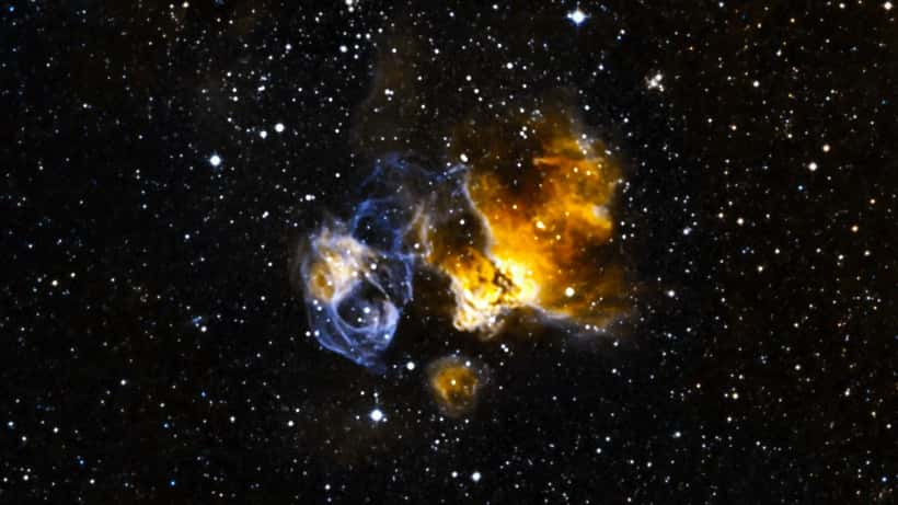 NASA image of a supernova blast from a massive star, showcasing stellar explosion and space debris