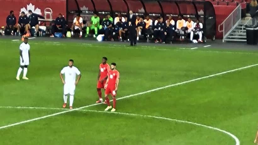 Jonathan Osorio in action for Canada against Panama in a World Cup qualifier