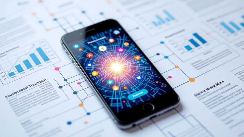 Smartphone showing a viral fever game tournament bracket with esports lights