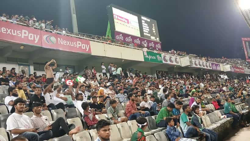 Mirpur National Cricket Stadium packed with fans during Pakistan vs Bangladesh 2026 Test series