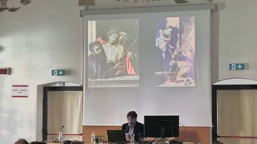 Tomaso Montanari durante una giornata di studio sulla Fondazione Zeri a Bologna