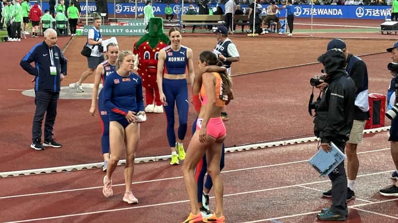 Amalie Iuel løper 400 meter hekk på Bislett Games 2024