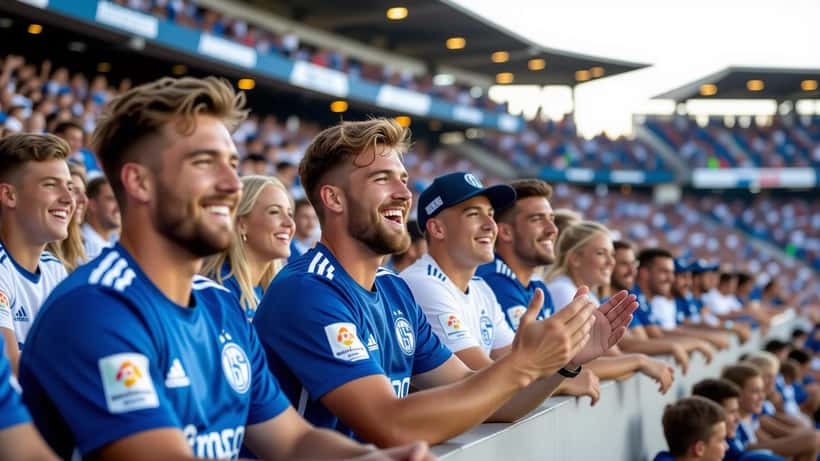 Fans im Stadion beim Testspiel Gütersloh gegen Schalke 2026