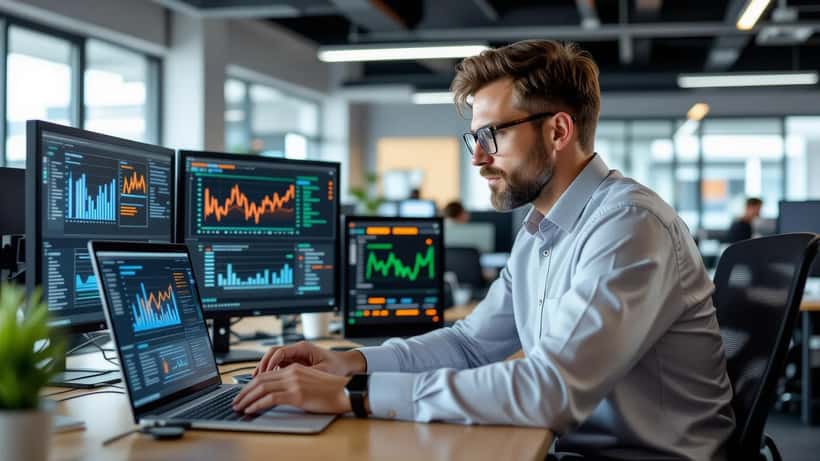 IT professional monitoring website outage dashboard with red service alerts