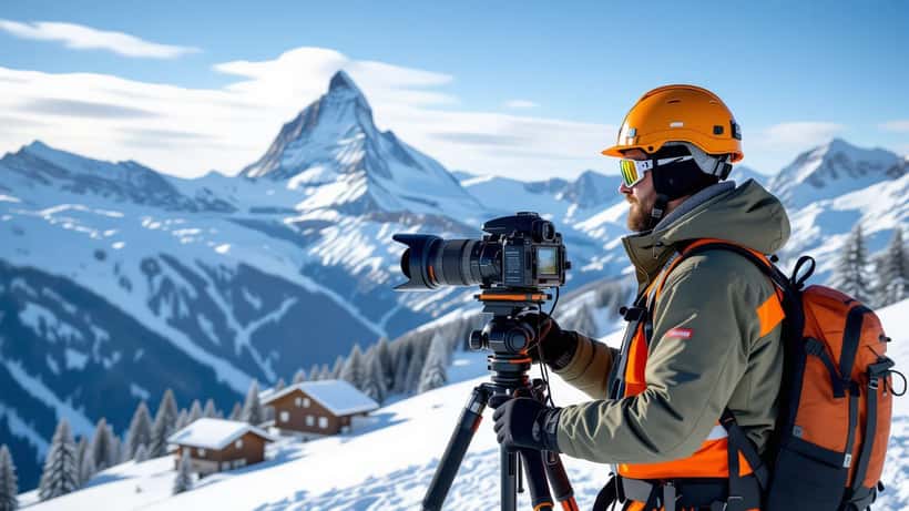Technicien RTE en gilet orange examinant un pylône haute tension endommagé en Haute-Savoie