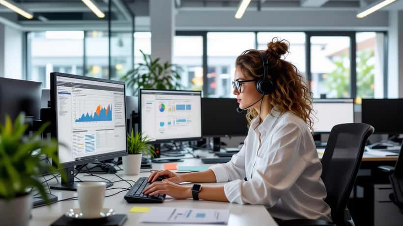 Technicien informatique travaillant sur une baie serveur dans un datacenter