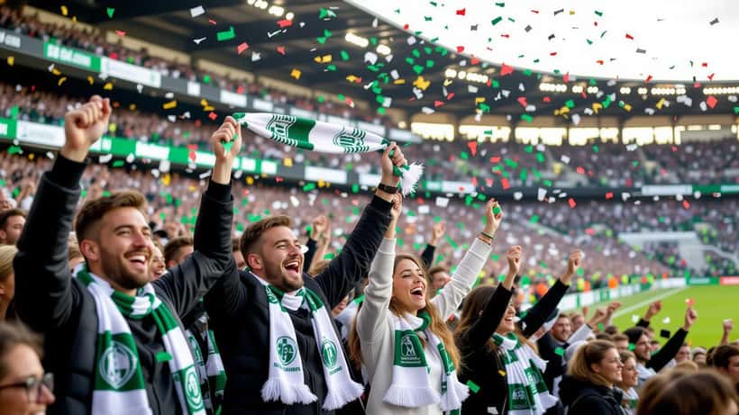 Racing Santander-supportrar firar comeback till La Liga på El Sardinero