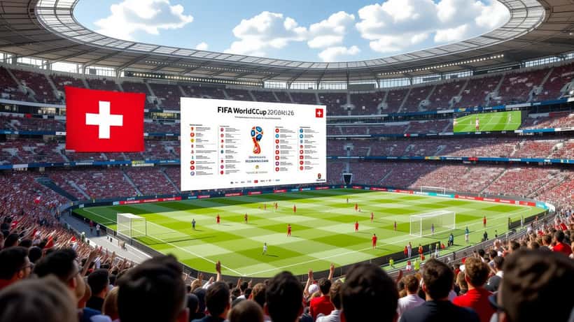 Tableau de la Coupe du monde 2026 avec calendrier et groupes pour les supporters suisses