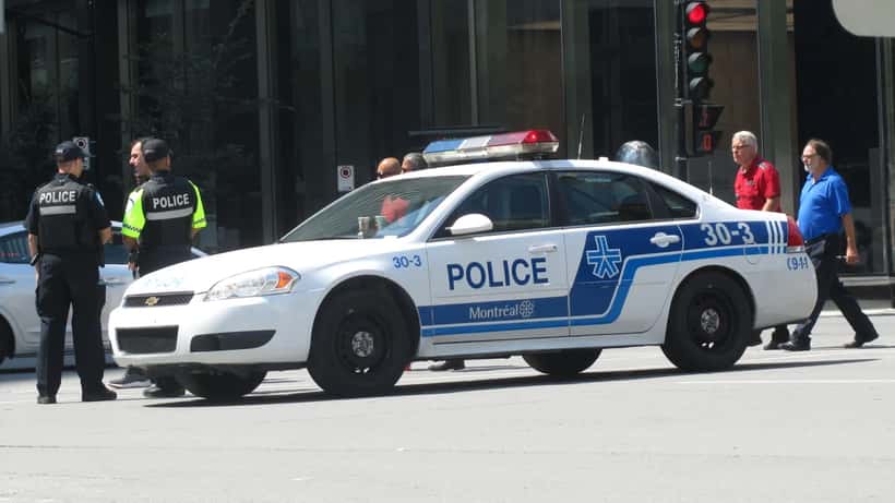 SPVM Montreal police Chevrolet Impala patrol car parked on city street