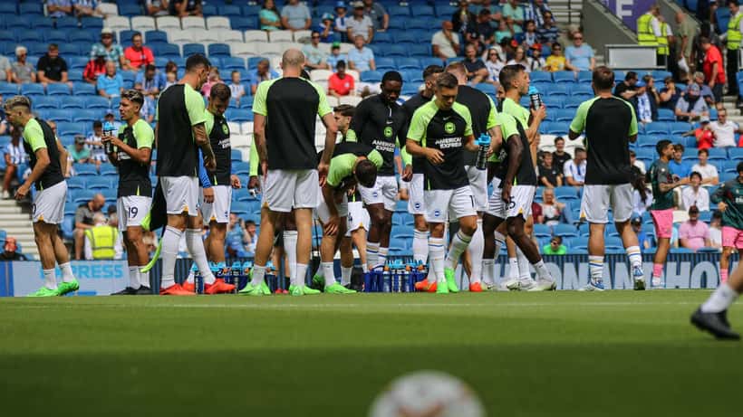 Julio Enciso in action for Brighton & Hove Albion during pre-season 2022