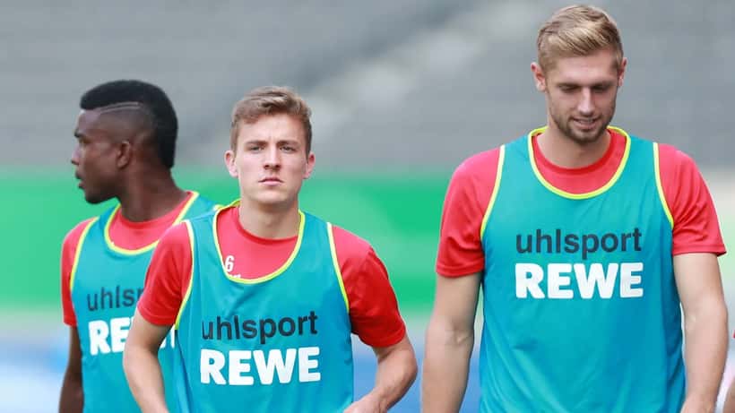 Jhon Córdoba i aktion for FC Köln i DFB-Pokal 2018 – Colombia VM 2026 adduktorskade