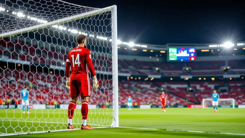 Österreichischer Torwart Alexander Schlager im Stadion bei der Saisonvorbereitung 2026