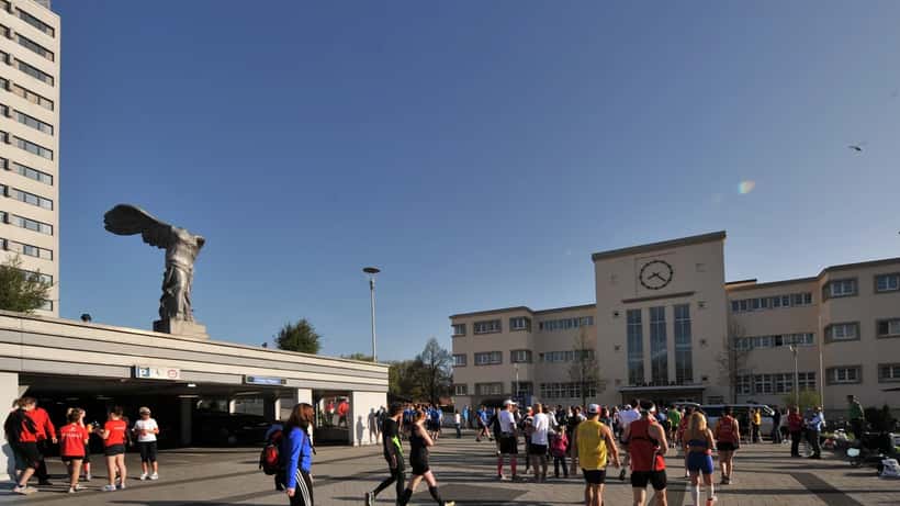 Läufer beim Linz Parkbad Marathon