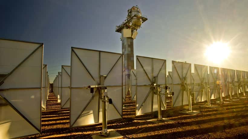 CSIRO solar panel at Australian energy centre, clean renewable technology
