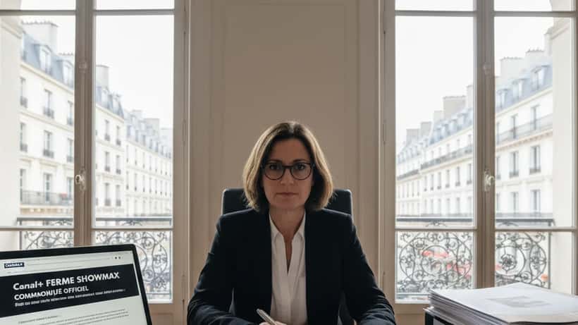 Avocat consultant un contrat d'abonnement Canal+ dans un bureau parisien