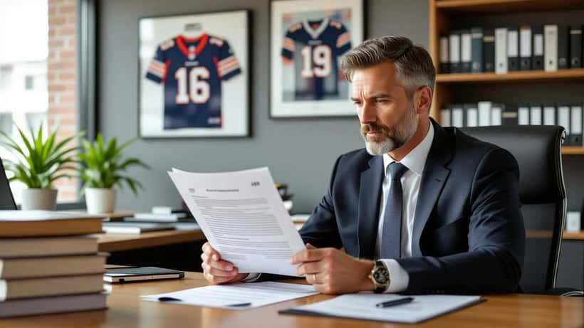 Workplace lawyer reviewing a fixed-term employment contract in a Sydney law office
