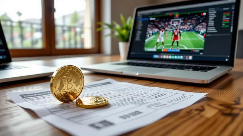 UK sports bettor reviewing NBA betting slip and legal documents at a desk