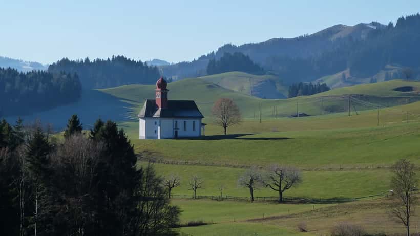 Vue panoramique de la vallée de l'Entlebuch, Biosphère UNESCO, Lucerne