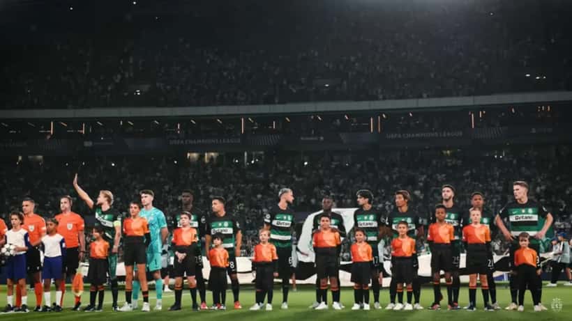 Joueurs de Sporting CP lors d'un match de Primeira Liga au stade José Alvalade de Lisbonne