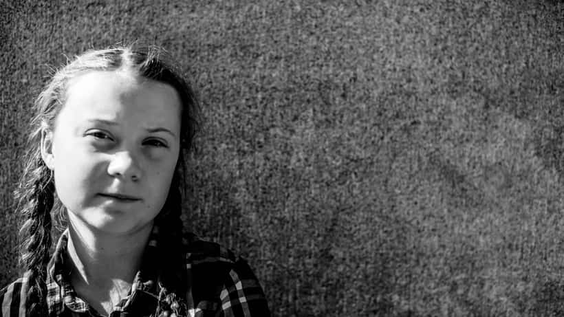 Greta Thunberg vid klimatdemonstration