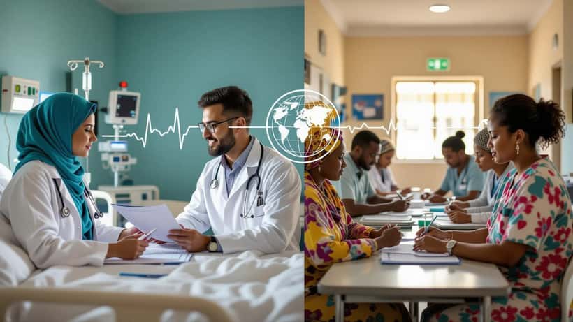 Médecins et professionnels de santé lors d'une mission de coopération médicale entre le Maroc et Haïti en 2026