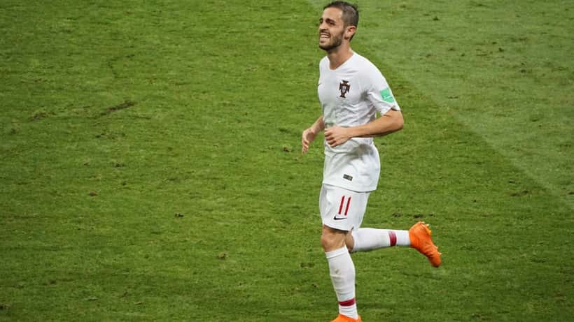 Bernardo Silva a jogar futebol em 2018