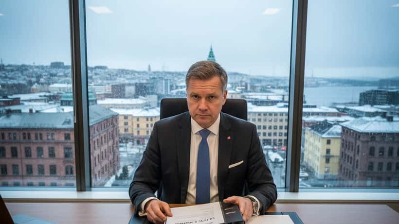 Norsk advokat som gjennomgår en personskadesak og ulykkedokumenter i Oslo-kontor