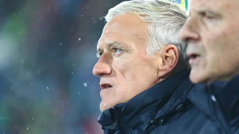 Didier Deschamps on the France touchline during the 2026 World Cup