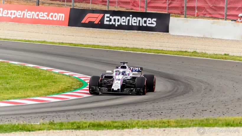 Formule 1-auto op het Circuit de Barcelona-Catalunya tijdens de Spaanse Grand Prix
