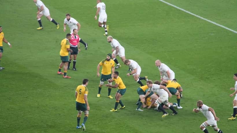 England versus Australia rugby match at Twickenham Stadium during the 2015 Rugby World Cup