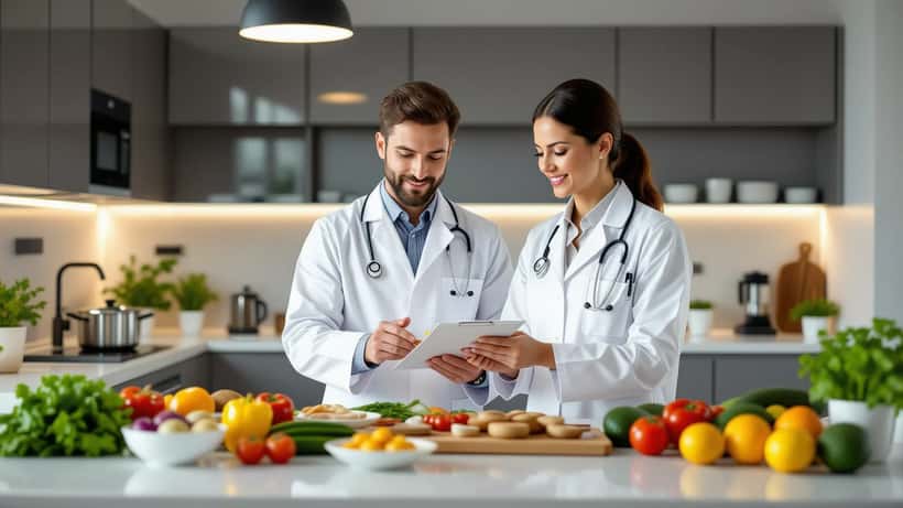 Doctor discussing fresh produce food safety during the 2026 Cyclospora parasite outbreak