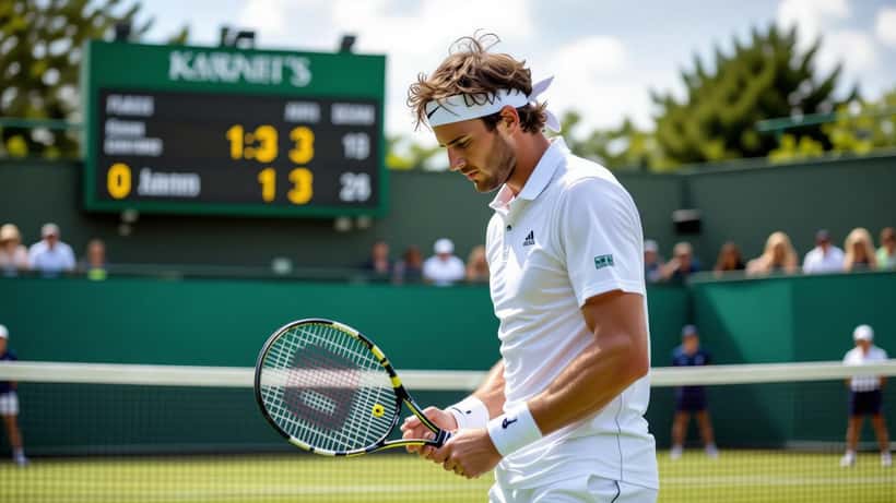 Roman Safiullin emotional on court after Wimbledon 2026 comeback win