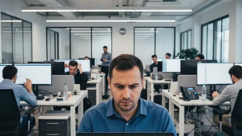 Professionnel IT devant un écran affichant une erreur Discord en mai 2026