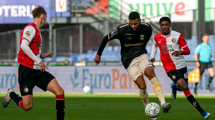 Feyenoord-spelers in actie tijdens een wedstrijd