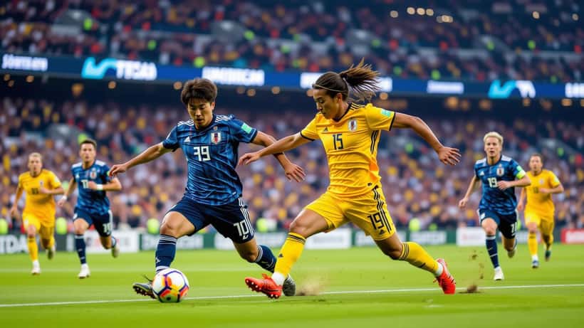 Japan gegen Schweden Fußball Länderspiel 2026 Spielszene