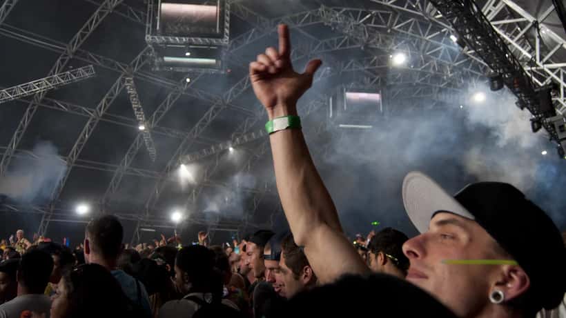 Festivalpublikum på Coachella i California, USA