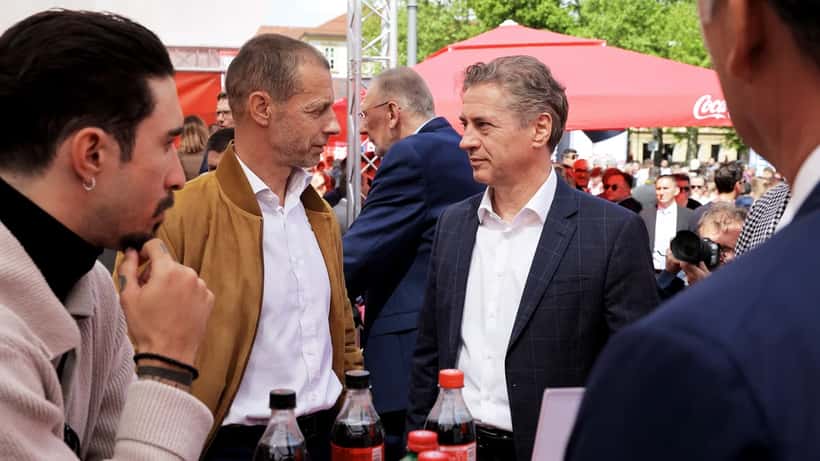 Aleksander Ceferin UEFA president pressekonferanse 2026
