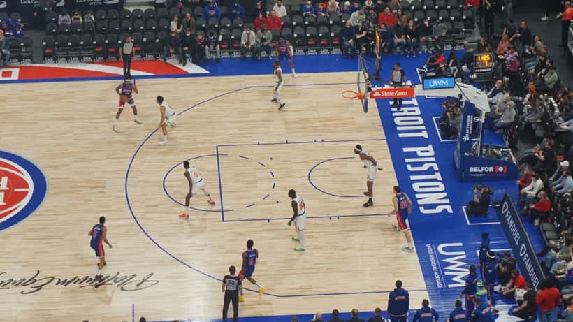 Action de jeu lors d'un match des New York Knicks