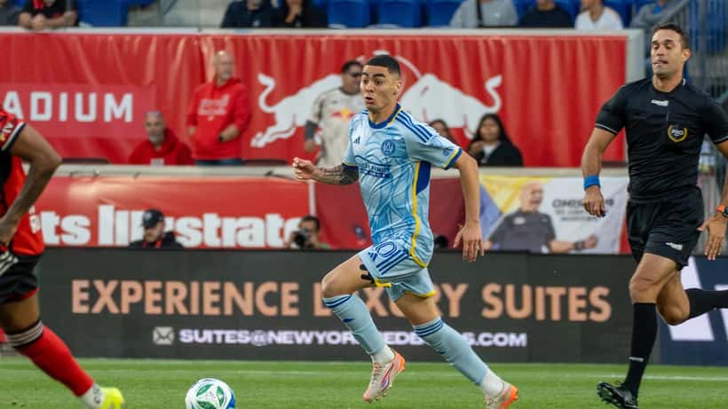 Miguel Almirón playing for Red Bull Atlanta FC photographed in action
