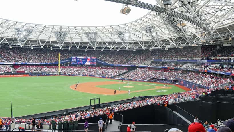 London Stadium configured for baseball during a previous MLB London Series match