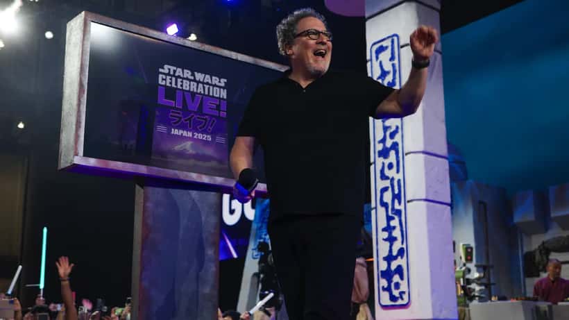Jon Favreau at a Star Wars panel discussing AI and filmmaking