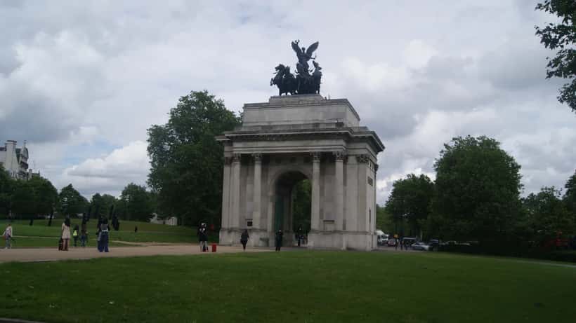 Wellington Arch, Hyde Park Corner, London — scene of the August 2026 Met Police supercar seizure operation